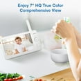 thumbnail image 3 of 7" Baby Monitor with IPS Screen, Pan Tilt Zoom Camera, No WiFi Video Baby Monitor with Camera and Audio, Multi-Color Night Light, 2-Way Talk, Lullabies, Advanced HQ Max, 3 of 4