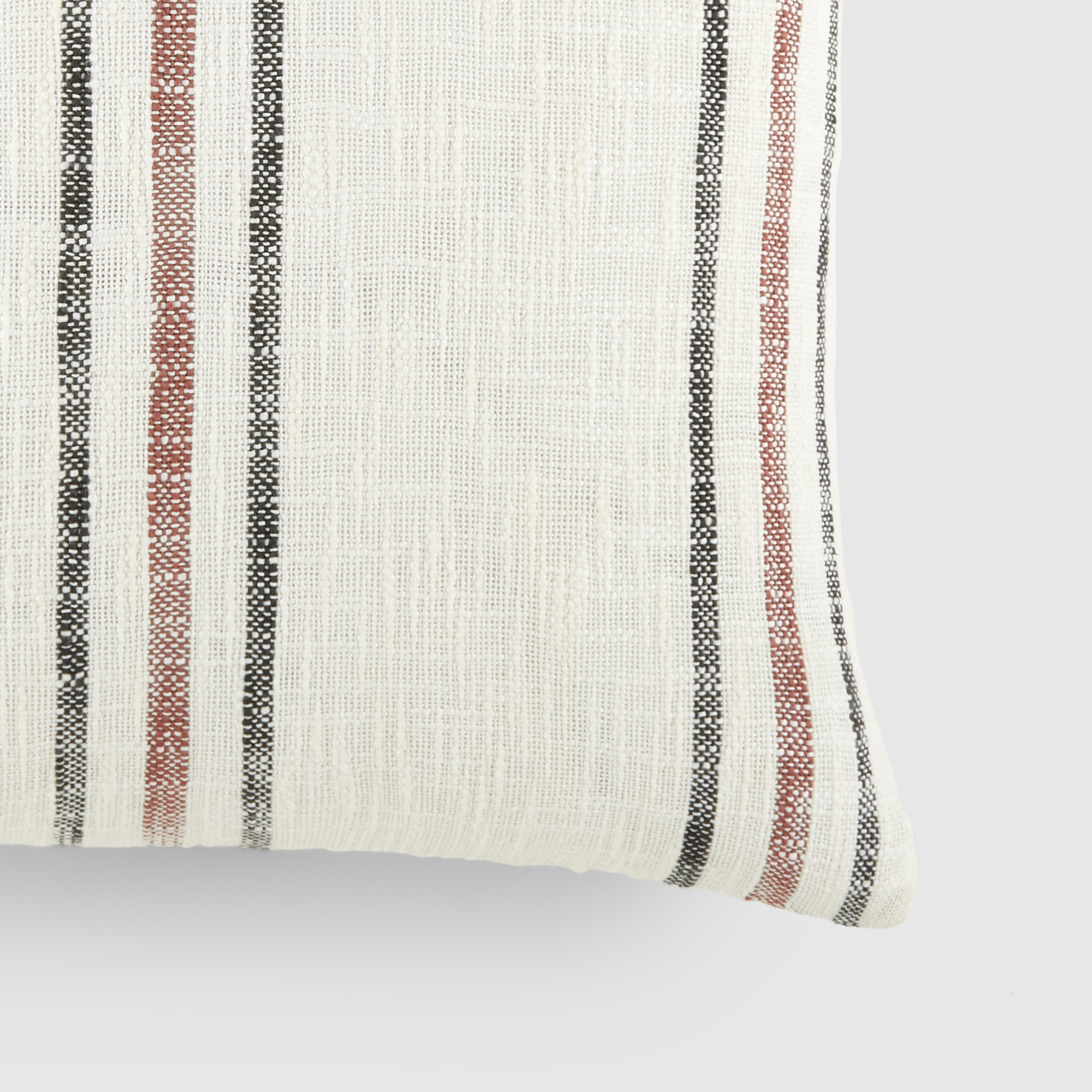 Noble Linens Yarn-Dyed Cotton Decor Throw Pillow in Framed Stripe Pattern