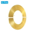 thumbnail image 3 of Uxcell 16.4 Feet Flat Aluminum Wire 18 Gauge Bendable Anodized Aluminum Wire Gold Tone 2 Roll, 3 of 6