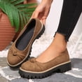 thumbnail image 4 of Bkhluea Women Knotted Platform Loafer Shoes Slip On Comfortable Footwear For Office Work Daily Casual Outdoor Activities, 4 of 7