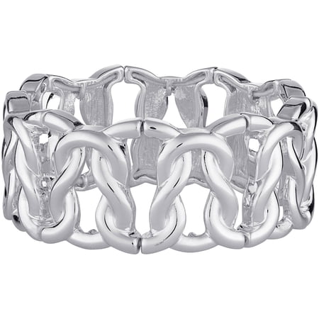 Silverplated Stretch Knot Bracelet
