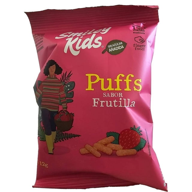 Botanas Smiley Kids Puffs etapa 3 sabor frutilla 12 g
