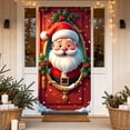 thumbnail image 2 of Ouuluon Festive Christmas Door Cover, 35X71 inch Curtain for Door Wall Holiday Party Decoration, 2 of 7