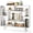 White, variant on Yuanmin Geometric Bookshelf, 3 Tier Modern Freestanding Open Bookcase with Anti-Tipping Devices & Legs, Home Office Decorative Storage Organizer Display Shelf for Living Room Study (Dark Grey)