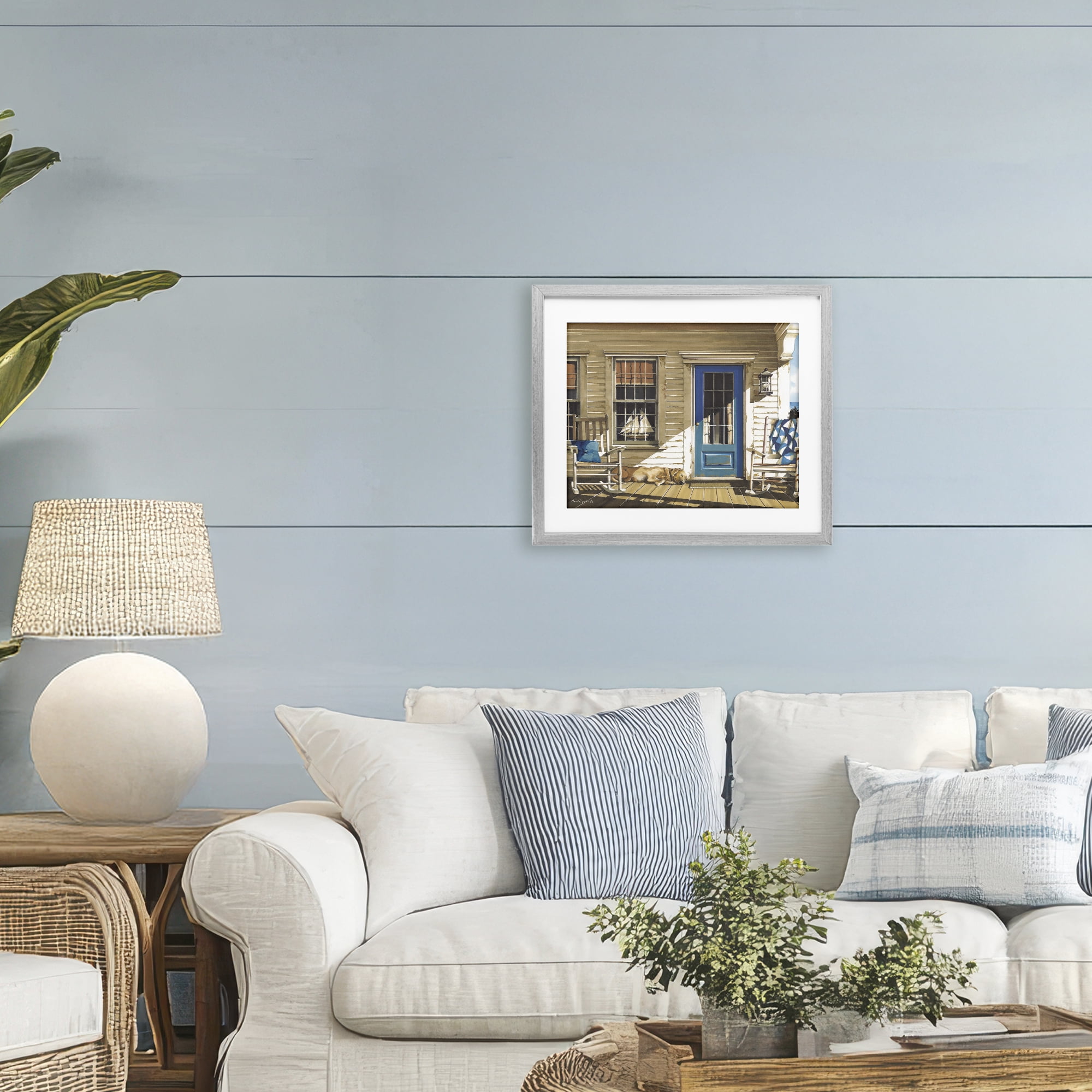 Stupell Industries Front Porch Gathering Gray Framed Print Under Glass, design by John Rossini
