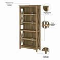 thumbnail image 4 of Bush Furniture Key West Tall 5 Shelf Bookcase, Reclaimed Pine, 4 of 8