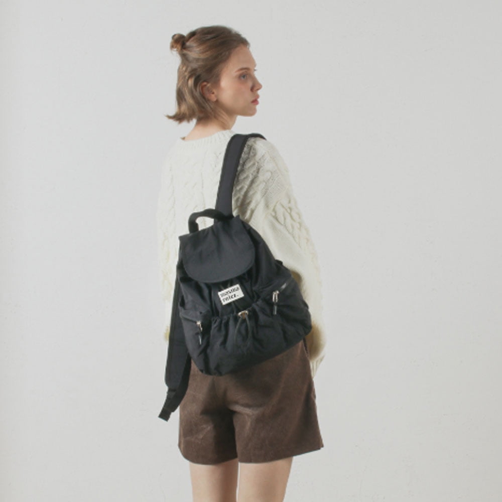 Masmarulez] String flap backpack _ Mini black - Walmart