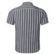 thumbnail image 4 of Eres Más Que una Camisa de Puntuación de Prueba, Impresión de Rayas de Botón Casual de los Hombres, Camisa de Blusa de Manga Corta, 4 of 6