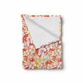 thumbnail image 2 of Orange Soft Flannel Fleece Blanket, Fantasy Watercolor Backdrop with White Hibiscus Blossoms Leaves Aloha Jungle, Cozy Plush for Indoor and Outdoor Use, 70" x 90", Yellow Coral White, by Ambesonne, 2 of 6