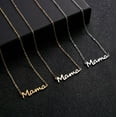 thumbnail image 2 of Xiao Hua Regalos para el Día de la Madre, collares para mamá, regalo de cumpleaños para mamá, collar con letras de acero inoxidable (oro rosa), 2 of 5