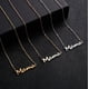 thumbnail image 2 of Zhuge Regalos para el día de la madre para mamá Collares para mamá Regalo de cumpleaños para mamá Collar con letras de acero inoxidable (oro rosa), 2 of 5