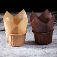 thumbnail image 2 of RUNROTOO 200Pcs Cupcake Cups Light Brown Paper Disposable for Baking Presentation, 2 of 6