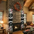 thumbnail image 5 of SEANATIVE Christmas Snowflake Porch Sign Banner 2 PCS Music Snowman Porch Decor Xmas Door Banners for Front Door Banner Hanging Outdoor 70.8 x 12.6 Inch, 5 of 7
