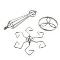 thumbnail image 2 of 6 Bottles Iron Wine Cup Rack, Rhombus Cup Shelf, for Living Room Dining Occasions Dark Nickel, 2 of 7