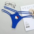 thumbnail image 3 of Sanrio-Tanga de Hello Kitty para mujer, ropa Sexy de dibujos animados, con correa fina, calada, triangular, de cintura baja, regalos, 3 of 4