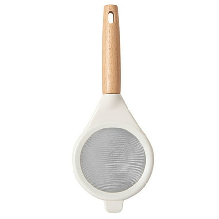 

Xiaobai Strainer Spoon Uniform Hole Fine Mesh Double Hook Manual Flour Sieve Sugar Coffee Handheld Net Filter Kitchen Supply