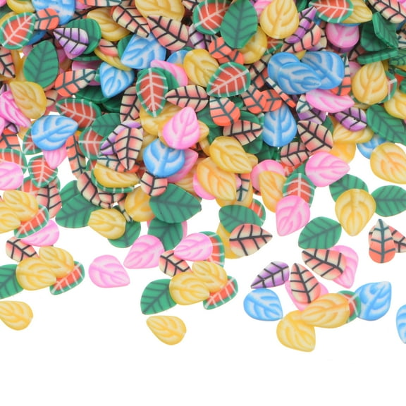REGALWOVEN Imitation Leaf Slices Polymer Slices, 5mm Soft Clay Slices 100g for DIY Crafts