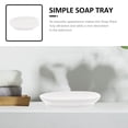thumbnail image 6 of White Ceramic Soap Dish Holder for Bathroom, Scrub Soap Tray Organizer, Washing Rack and Accessories Display, 6 of 6