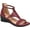 Wine, variant on Journee Womens Trayle Wedge Back Heel Zip Sandals, Widths Available