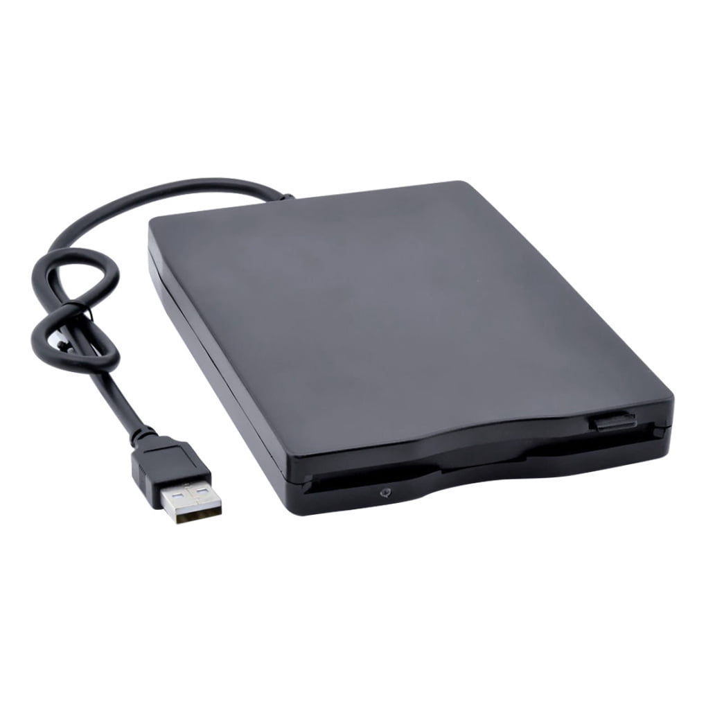 LULULION USB 2.0 External Floppy Disk Drive for Data Transfer Black Portable Diskette Reader