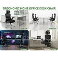 thumbnail image 4 of Ergonomic Office Chair: 400LBS Computer Desk Chair Comfy-Black Big and Tall Office Chair with Lumbar Support & Headrest-Gaming Chairs for Adults-Executive Office Rolling Chairs for Home Work, 4 of 8