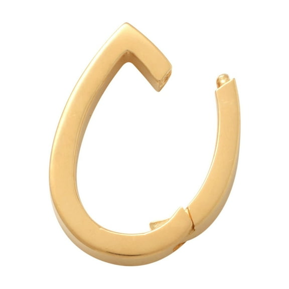 Anygolds 14K Real Solid Gold Unisex Adult Teardrop Charm Clicker Enhancer