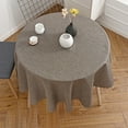 thumbnail image 2 of Round Tablecloth Khaki Table Cover Cotton Linen Table Cloth for Hotel Banquet Birthday Party Tables Decoration (Light Khaki,Diameter 90cm), 2 of 6