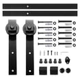 thumbnail image 2 of 4-9FT Sliding Barn Wooden Door Hardware Hanging Rail Rustic Black Cabinet ,Easy to Install, 2 of 6