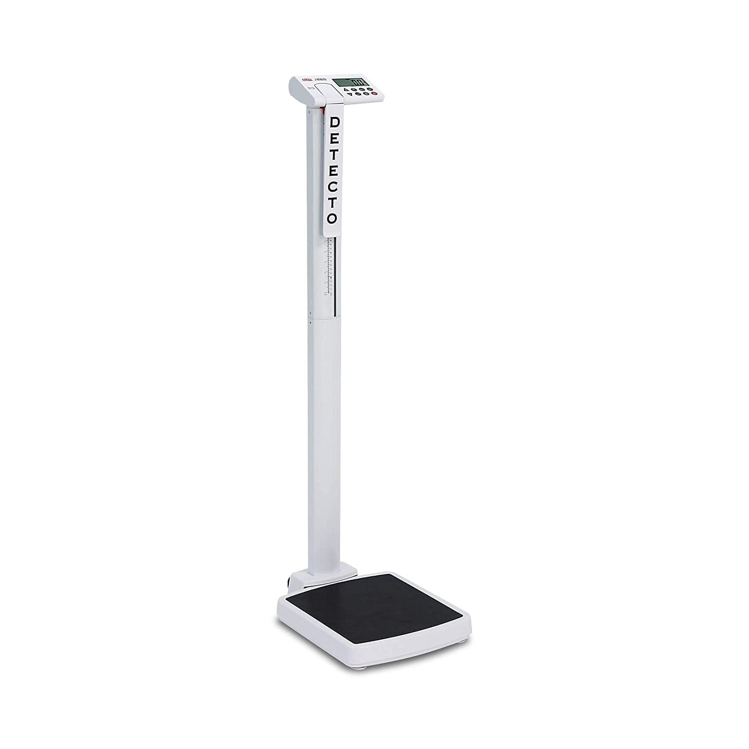 Detecto 12-2450 Solo Digital Scale with Mechanical Height Rod, AC Adapter - 550 lbs & 250 kg