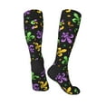 thumbnail image 4 of Fotbe Mardi Gras Carnival4 print Women's Men's Novelty Crew Socks Cotton Socks Knee High Socks for Walking,Running,Nurses,Pregnancy, 4 of 9