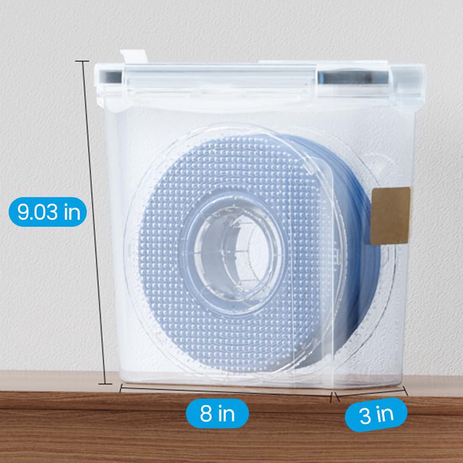 Aokeyee Filament Storage Box 4 Pack Filaments Container for 3D Printing Filament Sealing and Protection with Label Water-Proof and Dust-Proof 4.0L