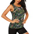 thumbnail image 2 of Balery Flamingos And Palm Leaves Camiseta sin mangas estampada ligera para mujer, tops de entrenamiento sin mangas, camisetas de yoga transpirables de secado rápido.-X-Large, 2 of 7