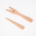 thumbnail image 3 of Knitting Fork and Big Eye Needle Kit Wooden Hand Weaving Ancient Cording Tool for DIY Looming Knitters, 3 of 5