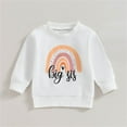 thumbnail image 2 of Otqutp Toddler Baby Pullover Halloween Letter Graphic Sweatshirt Girl Cotton Warm Crewneck Outfit Long Sleeve Shirt Boy Clothes, 2 of 8