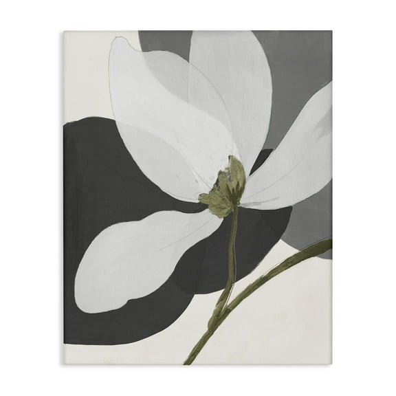 Stupell Industries Abstract Floral Shape Botanical & Floral Painting Gallery Wrapped Canvas Art Print Wall Art, 16 x 20