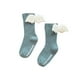 thumbnail image 1 of Niñas Bebés Hasta La Rodilla Calcetines Con Lazo Niño Otoño Invierno Ala De Ángel Algodón Peinado Estilo Español Liso Acanalado Medias Antideslizantes Gris / Xs Vogacara AP007375-09, 1 of 6