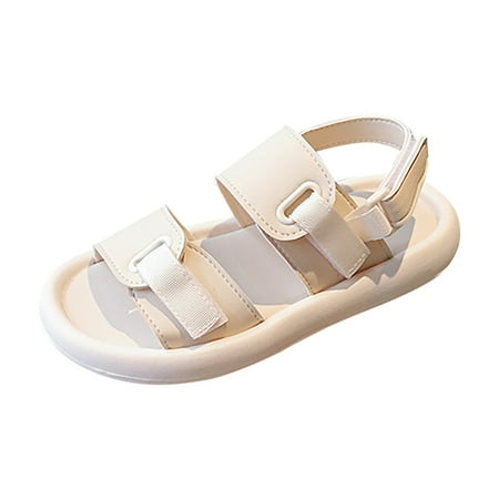 

nsendm Female Sandal Big Kid Girls Wedding Sandals Size 13 Soft Sole Shoes Fashion Girls Beach Shoes Flip Flops Girls White 1