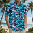 thumbnail image 3 of Kilaqueen Men's Hawaiian Shirt Short Sleeve Button Down Lapel Shirt Tropical Floral Beach Vacation Summer Pullover Party Holiday Shirt, 3 of 6