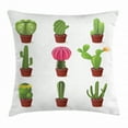 thumbnail image 1 of Cactus Throw Pillow Cushion Cover, Digitally Composed Barrel Echino Chin Hedge Cephalocereus Cactus Varieties Cartoon, Decorative Square Accent Pillow Case, 20 X 20 Inches, Multicolor, by Ambesonne, 1 of 2