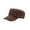 Brown, variant on Men Summer Peaked Hat Solid Color Flat Top Wide Brim Adjustable Sun Protection Sunscreen Breathable Camping Baseball Hat Headwear