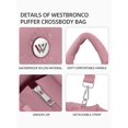 thumbnail image 4 of Bandolera WESTBRONCO Puffer, acolchada, de nailon, para mujer, 4 of 6