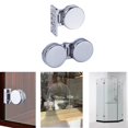 thumbnail image 5 of Sink Shower Tray Screen 180 Degrees Frameless Glass Shower Door Bracket Hinge Glass Zinc Alloy Accessories For Bathroom, 5 of 9