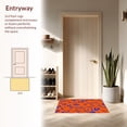 thumbnail image 3 of ODIKA 6' Machine Washable Non-Slip Area Rug, Contemporary Interlocking Shapes with Artistic Orange Design High Traffic Rug, Orange, 394460, 3 of 7