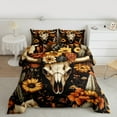 thumbnail image 2 of Manfei Vintage Bull Skull Full Size Comforter Sets,Retro Rustic Flower Bedding Comforter Set,Desert Plant Cactus Bedding Sets For Boys Girls,Microfiber Bedroom Decor Reversible,3 Pieces, 2 of 8