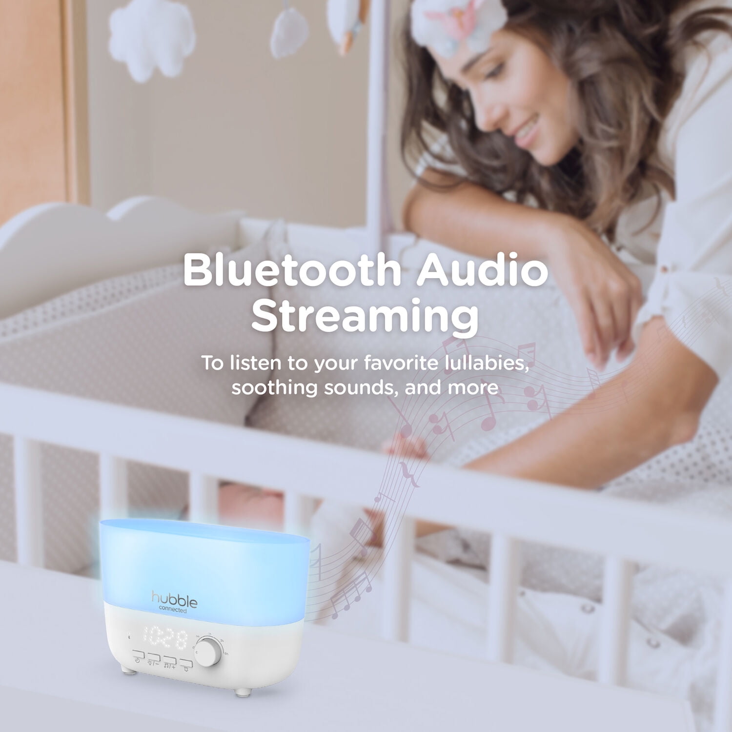 Hubble Mist 5-in-1 Humidifier with Aroma Diffuser, Bluetooth Speaker, & Multi-Color Night Light