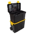 thumbnail image 1 of Caja de herramientas portátil Stalwart con ruedas, apilable, 2 en 1, color negro y amarillo, 1 of 7