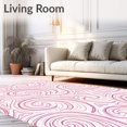 thumbnail image 2 of ODIKA 5'x7' Machine Washable Non-Slip Area Rug, Elegant Swirl Blossom Decorative Accent High Traffic Rug with Pad, Pink, 481387, 2 of 8