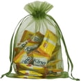 thumbnail image 5 of 100pcs Organza Drawstring Bags Olive Green, 4 x 6 inch Candy Mesh Gift Bags Jewelry Pouches Small Christmas Sachet, 5 of 8
