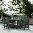 thumbnail image 3 of Wildridge Heritage 7-Piece 44"X72" Dining Set, Dark Gray - Outdoor Weather Resistant Recycled Plastic Furniture for Patio, 3 of 8