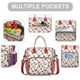 thumbnail image 2 of Insulated Lunch Bag Women, Leakproof Large Lunch Box, Reusable Lunch Cooler Bag with Adjustable Strap, Lunch Tote Bag for Work Women,Cherry Pattern Lunch Tote Bags Gifts for Woman, Mom, 2 of 6